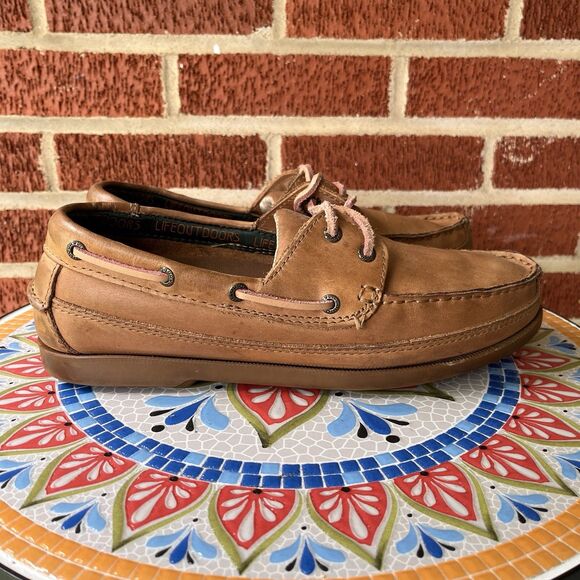 Keen Brown Leather Boat Shoes Mens 10 D Moc Toe Casual Deck Shoes 607379 main image 7